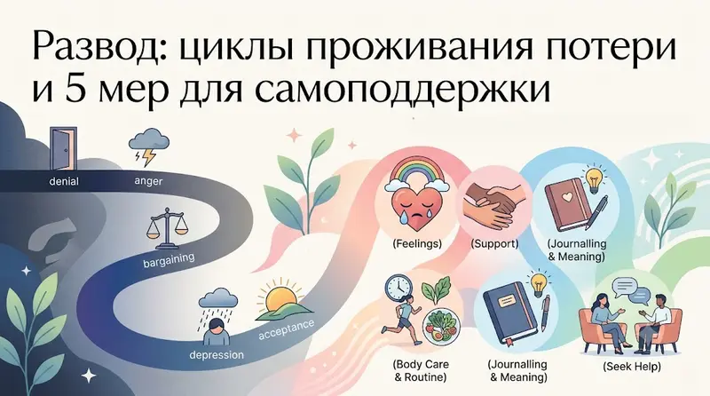 Развод: циклы проживания потери и 5 мер для самоподдержки